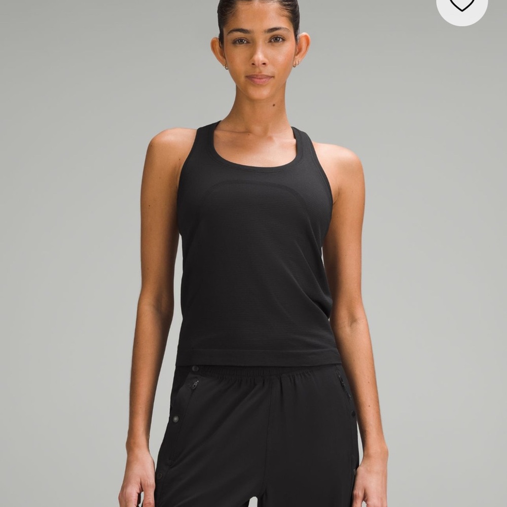Lululemon cropped black swiftly tank